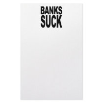 Banks Suck Customized Stationery