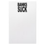 Banks Suck Customized Stationery