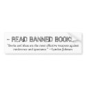 Banned Books Bumper Sticker bumper stickers