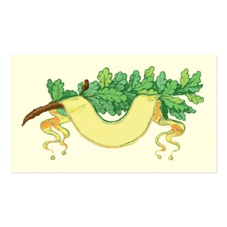 Banner and branch of oak leaves profilecard