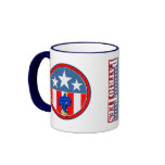 Banner Circle Stars with Proud Eagle Coffee Mugs