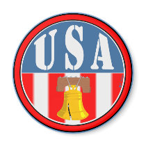 Banner Circle USA with Liberty Bell Fridge Magnet