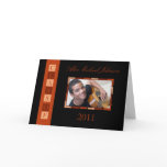Banner Folded Graduation Invitation (orange) Card