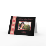 Banner Folded Graduation Invitation (rose) Card