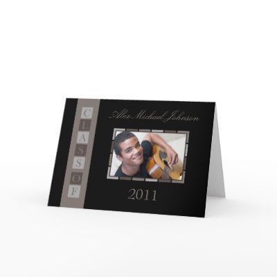 Banner Folded Graduation Invitation (silver) Greeting Card by gradcentralstation