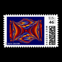 Banner Fractal Postage Stamp stamps
