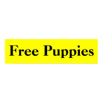 Banner: Free Puppies posters