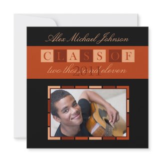 Banner Graduation Invitation Announcement (orange) invitation