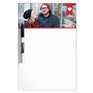 Banner with Heart Photo Dry Erase Board