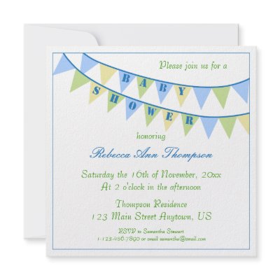 Banners Baby Shower Invitation by rumored