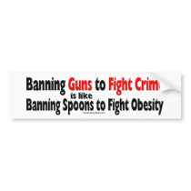 Banning Guns bumper stickers