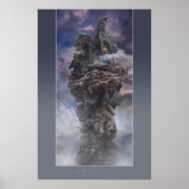 architecture, castle, leaning tower, gothic, weird, fantasy, surreal, cool, stronghold, cave, exile, cold, winter, dark, mountains, outlaws, mysterious, snow, dragon, bent, dreamland, houk, art, artwork, illustration, digital art, surrealism, surreal art, fairytales, gifts, eerie, adorable, mystic, mood, mystery, excellent, fabulous, scenery, unique, awesome, Poster with custom graphic design