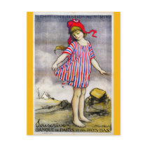 Banque de Paris 1920 Illustration postcards