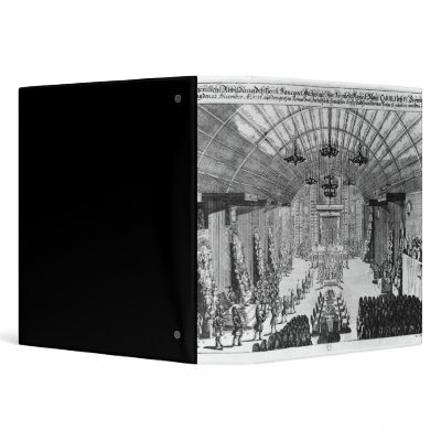 Banquet in the Romer Hall at Frankfurt-am-Main 3 Ring Binder by bridgemanart