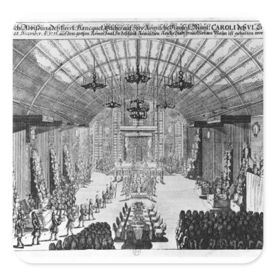 Banquet in the Romer Hall at Frankfurt-am-Main Sticker by bridgemanart