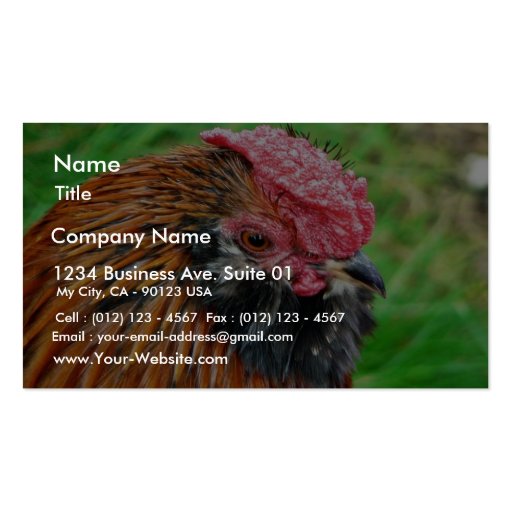 Bantam Hen Animal Business Card Template