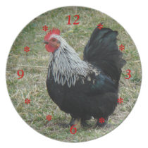 Bantam Rooster Clock Plate - -customize as desired