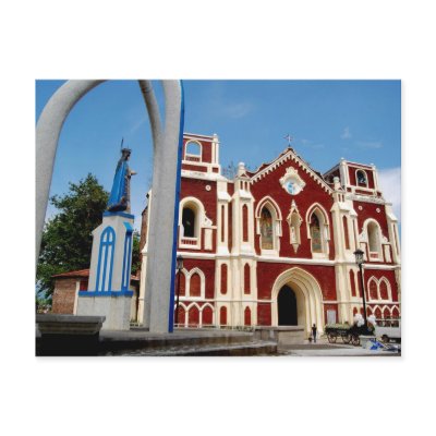 Bantay Church, Ilocos Sur, Philippines Postcard by spacerockcandy