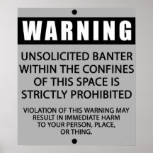 BANTER WARNING_GREY POSTERS