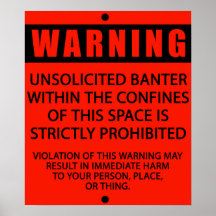 BANTER WARNING_RED POSTERS