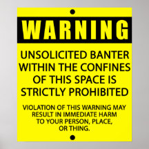 BANTER WARNING_YELLOW POSTERS