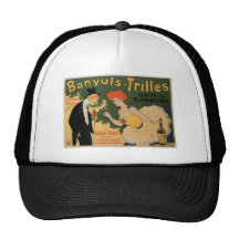 Banyuls Trilles Vintage Wine Drink Ad Art Trucker Hats