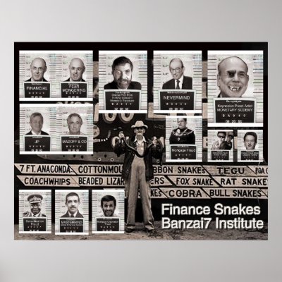 Banzai7 Finance Snakes Print by WilliamBanzai7