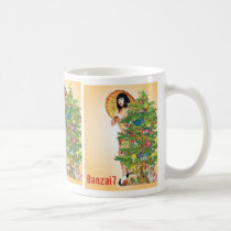 Banzai Christmas Girl mugs