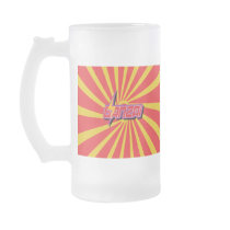 Banzai Red Swirl Glass Mug