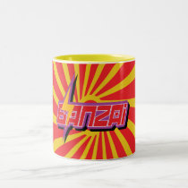 Banzai Red Swirl Mug