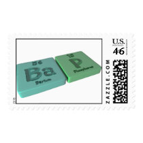 Bap as Ba Barium and P Phosphorus Postage Stamp
