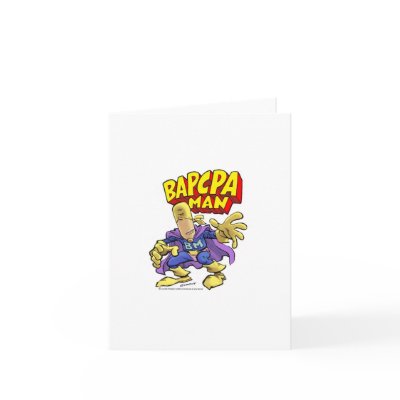 BAPCPA Man Note Card by bankruptcybill