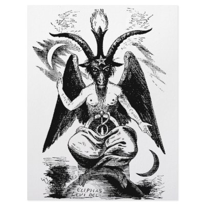 Baphomet (black) customized letterhead by spyderfyngers