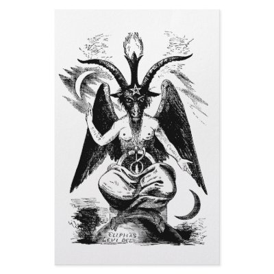 Baphomet (black) stationery paper by spyderfyngers