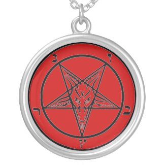 Baphomet Red Sterling Silver Necklace necklace