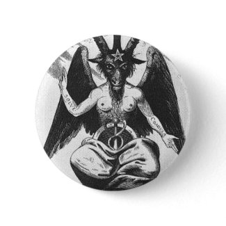 Baphomet Round Button button