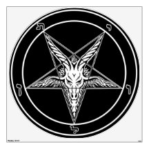 Baphomet Round Wall Decal - 48-inches