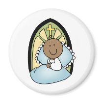 Baptism African American Baby Boy magnets by new_baby Baptism African American Baby Boy magnets
