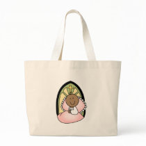 Baptism African American Baby Girl Canvas Bags