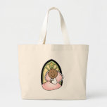 Baptism African American Baby Girl Canvas Bags
