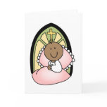 Baptism African American Baby Girl Greeting Cards