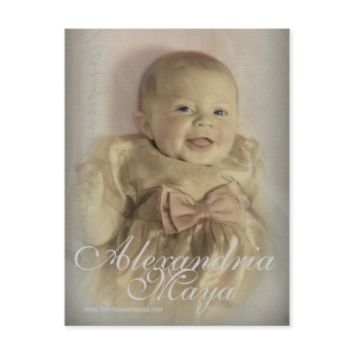 Baptism announcement2 postcards by mosesta