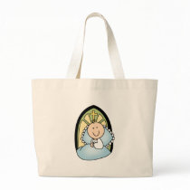 Baptism Baby Boy Canvas Bags