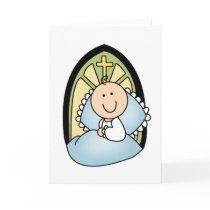 Baptism Baby Boy Card