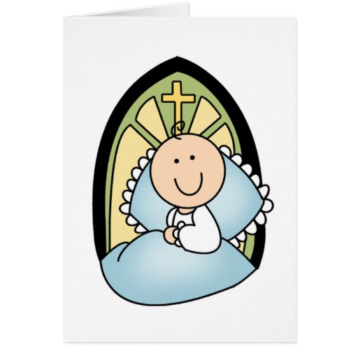 Baptism Baby Boy Card
