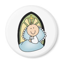 Baptism Baby Boy magnets by new_baby Baptism Baby Boy magnets