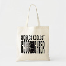 Baptism Birthday Party Worlds Coolest Goddaughter Canvas Bags