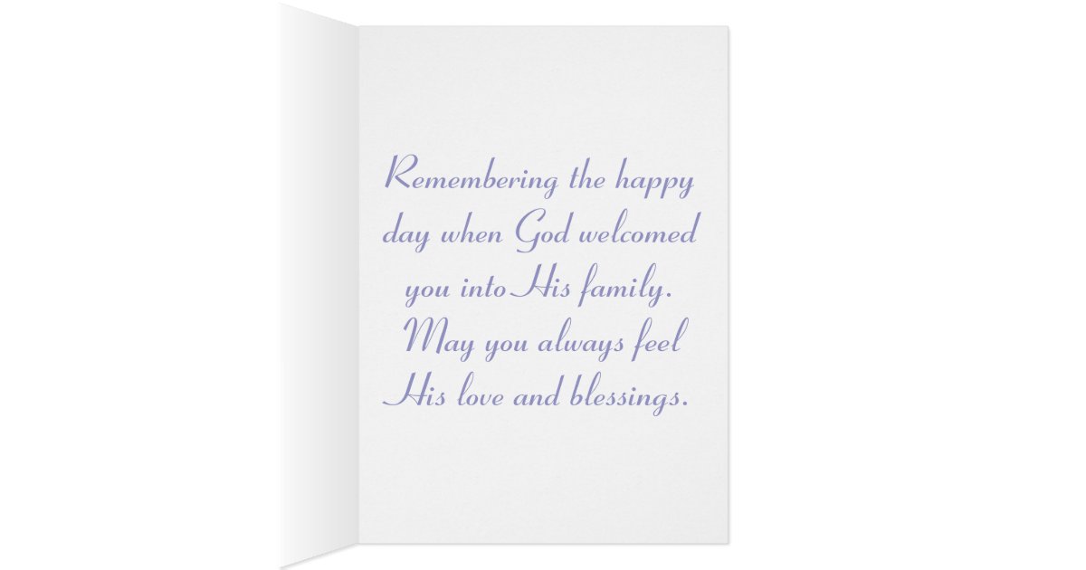 Baptism/Christening Anniversary white rose Card Zazzle
