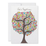 Baptism Christening Bird Tree Custom Invitation