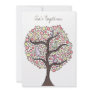 Baptism Christening Bird Tree Custom Invitation